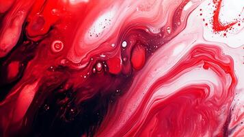 Dynamic red and white abstract swirls create a mesmerizing visual flow, perfect for adding bold energy to any project. photo