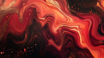 Fiery abstract art with swirling reds, oranges, and hints of gold, creating a dynamic and visually captivating composition. photo