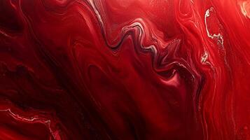 Abstract background showcasing flowing textures with a bold red color scheme, accentuated with subtle white accents, fluid art. photo