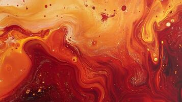 Warm abstract art of flowing textures and vibrant colors evoking fire and energy, in a mesmerizing and dynamic composition. photo