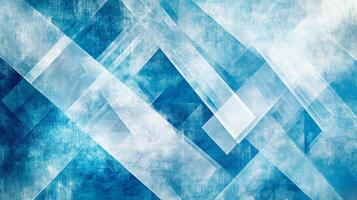Abstract geometric pattern with intersecting shapes in shades of blue and white, creating a modern and dynamic visual texture. photo