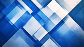 Dynamic interplay of geometric shapes in cool blues, creating a sense of depth and modern elegance with overlapping forms. photo