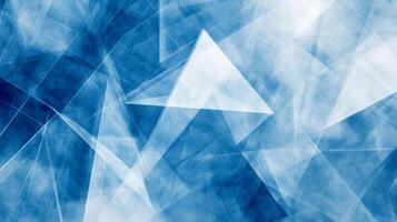 Abstract blue and white background with geometric shapes and lines creating a modern and visually dynamic composition. photo