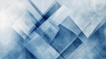 Abstract geometric design with a focus on layered shapes and soft blue hues, creating a modern and dynamic background. photo
