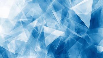 A mesmerizing blend of translucent geometric shapes dances in shades of blue, creating a modern and visually stimulating background. photo