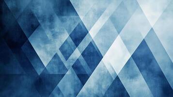 Abstract geometric pattern with overlapping blue shapes. Modern and artistic design creates a dynamic visual experience. photo