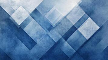 Abstract geometric art in soothing hues of blue, showcasing intersecting planes and creating depth and visual interest. photo