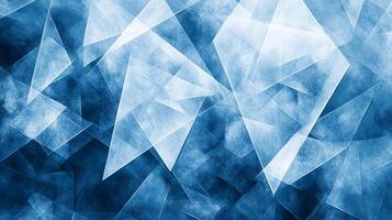 Abstract blue background with overlapping geometric shapes, creating a modern, icy or crystalline effect. Great for textures and design elements. photo