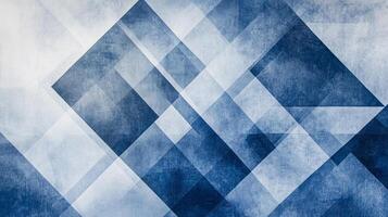 Abstract geometric pattern with layered shapes in shades of blue. Modern design, dynamic composition, artistic texture. photo