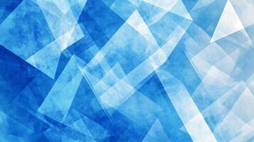 Abstract blue and white background with geometric shapes creating a modern, textured design. Angular forms overlap for a dynamic effect. photo