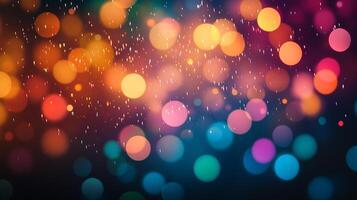 A vibrant and festive backdrop featuring a multitude of bokeh lights, creating a mesmerizing and celebratory atmosphere with a sparkling effect. photo