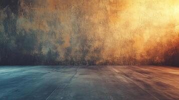 Textured background with gradients. The rough wall texture is contrasted by the smooth, polished floor in a dynamic composition photo