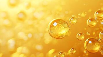 Yellow background with many small yellow circles. The circles are filled with water photo