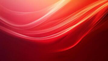 Abstract flowing red and orange waves with a dynamic, fluid feel. The color gradient adds depth and visual interest to the design. photo