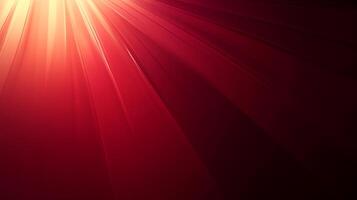 Crimson rays emanate from above, illuminating a gradient of red to dark tones. Abstract and dynamic composition, evokes energy and depth. photo