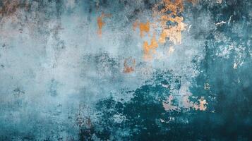 Distressed texture, faded colors with golden patches, reminiscent of aged walls, artistic patterns, abstract design. photo