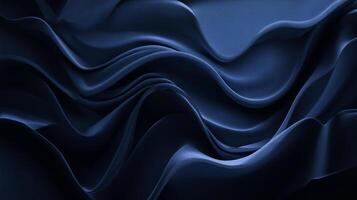 Abstract deep blue waves with gentle curves creating a calming, serene visual texture. Ideal for backgrounds with an artistic touch. photo