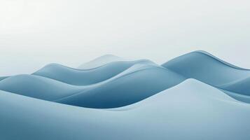 Abstract wavy patterns in soothing blue hues evoke a serene and calming atmosphere, like gentle dunes under a soft, ethereal light. photo