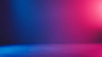 Abstract background gradient from royal blue to magenta pink, creating dynamic, vibrant stage-like effect. Perfect for backdrops. photo