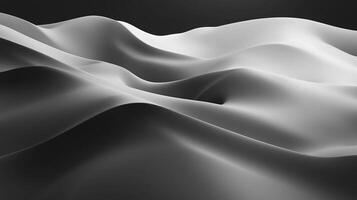 Abstract waves of sand create a serene landscape, with shadows adding depth and contrast to the undulating forms. Minimalist beauty. photo