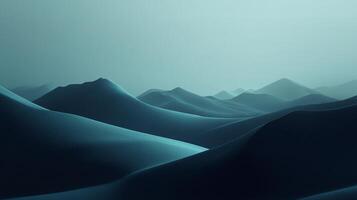 Turquoise dunes meet a soft horizon, creating an ethereal landscape of endless waves, inviting exploration and serene contemplation. photo