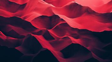 Abstract red waves evoke mystery, showcasing dramatic lighting and creating a dynamic sense of depth and form. Perfect for backgrounds. photo