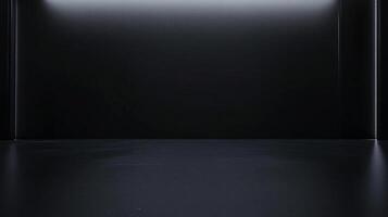 Monochrome background with a darkened interior and illuminated accent lighting for a sleek and modern aesthetic. Space to add subject. photo