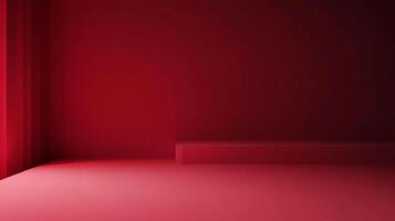 Minimalist red scene with subtle textures and geometric shapes create a sleek, contemporary backdrop for product display and presentations. photo