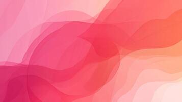Soft abstract gradient background of fluid pink, red, and orange waves, creating a calm and elegant visual for design projects. photo