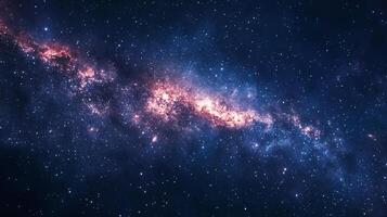 Vast expanse of space featuring the Milky Way galaxy, with cosmic dust clouds, and countless sparkling stars creating a breathtaking vista. photo
