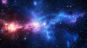 A breathtaking image of a cosmic nebula displaying vibrant colors in the night sky and stars, evoking awe and wonder of the universe. photo