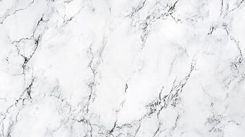 Elegant white stone surface adorned with intricate gray veining, creating a luxurious and timeless aesthetic perfect for any project. photo