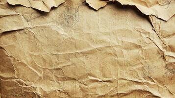 Vintage textured paper with aged, crumpled surface. Ideal for adding an authentic touch to your designs and creative projects. photo