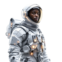 An astronaut in a white suit with glowing lights png