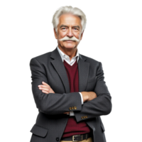 An older man with a mustache and a suit png