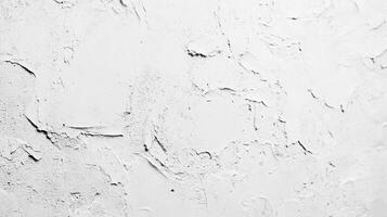 Monochrome texture with uneven stucco, casting subtle shadows. Detailed surface with rough patches and crevices. Abstract, minimalistic background. photo