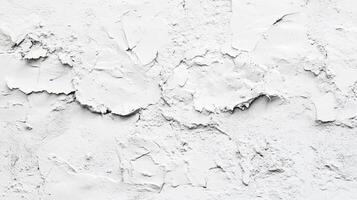 A textured white background shows peeling paint and rough plaster, offering depth and tactile visual interest for creative applications. photo