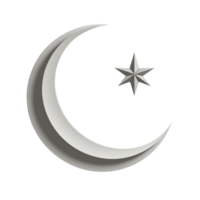 The crescent and star is in the middle of the crescent png