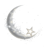 A crescent with a star on it png