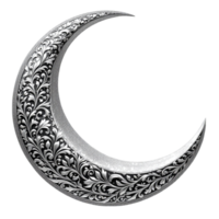 A crescent with intricate designs on it png