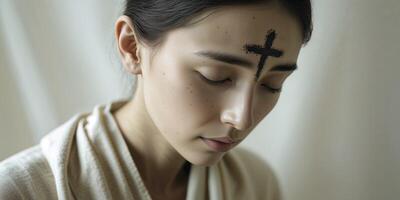 A Christian observance marking the beginning of Lent a period of. photo