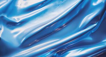 Bright blue metallic texture creates a sleek and modern background for various design applications photo