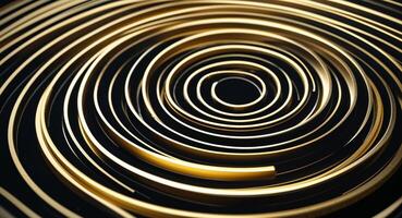 Golden concentric circles creating a stunning visual effect. photo
