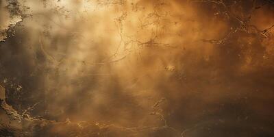 Vintage distressed look created by gold metallic gradient background with subtle grunge texture. photo