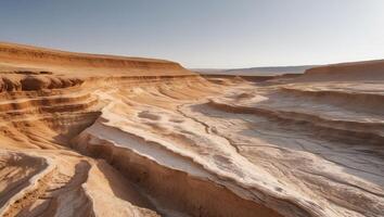 The desert is very dry and has many sand dunes photo