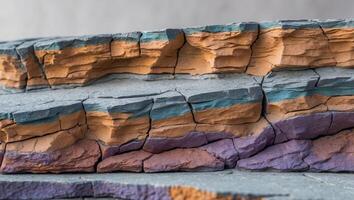 A model of a rock with different colors photo