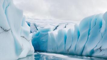 dynamic nature of glaciers representing continuous freezing and thawing processes and their impact on shaping land. photo