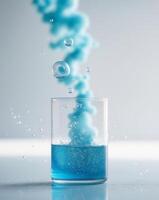 Experiment with Chemical Reaction Producing Vapor and Bubbles photo
