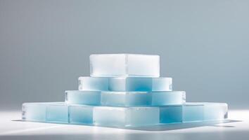 Ice Blocks Display Stage for Product Presentation photo