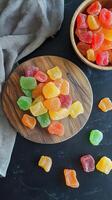 Vibrant Colorful Fruit Candies photo